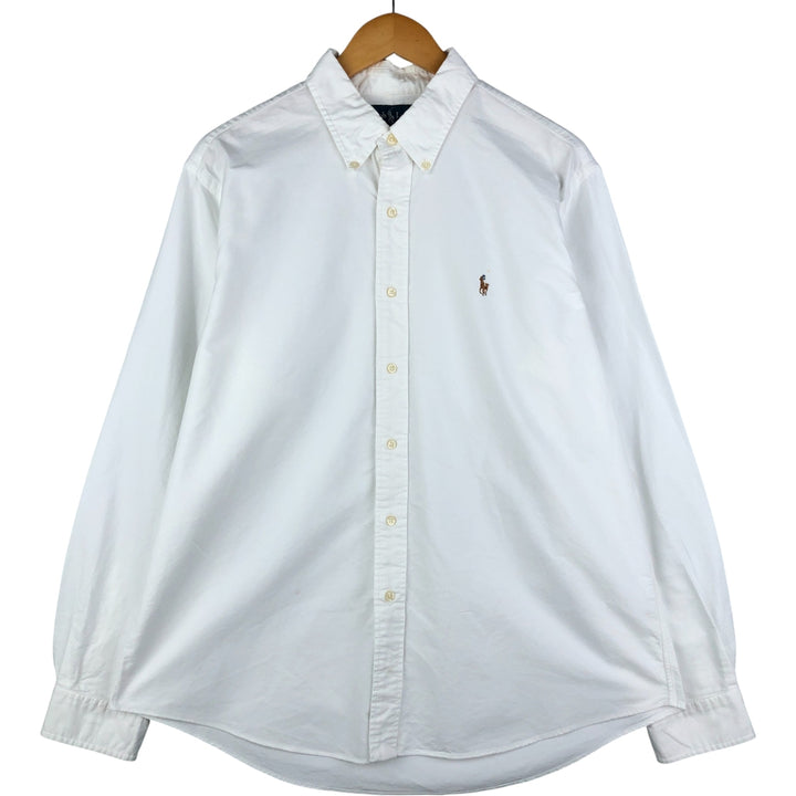 Ralph Lauren CUSTOM FIT long sleeve button down shirt, men's XL size cotton white type Vintage Second Hand