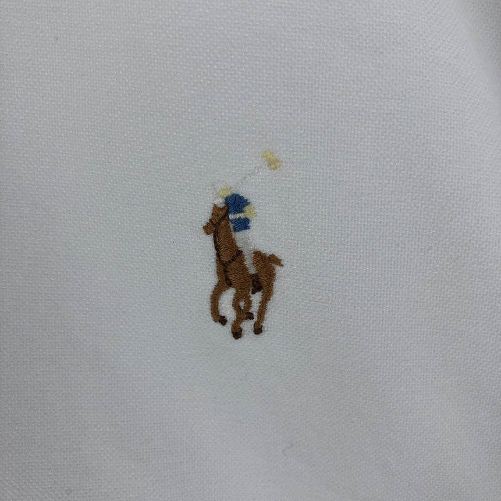 Ralph Lauren CUSTOM FIT long sleeve button down shirt, men's XL size cotton white type Vintage Second Hand