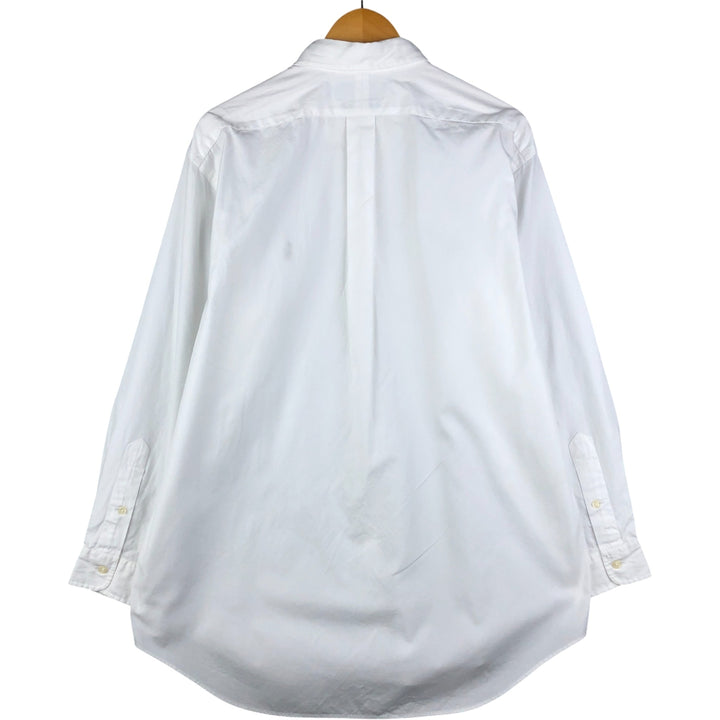 Ralph Lauren YARMOUTH long sleeve button down shirt, men's size L cotton white type Vintage Second Hand