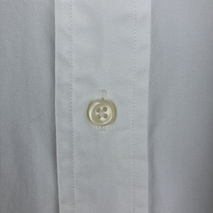 Ralph Lauren YARMOUTH long sleeve button down shirt, men's size L cotton white type Vintage Second Hand