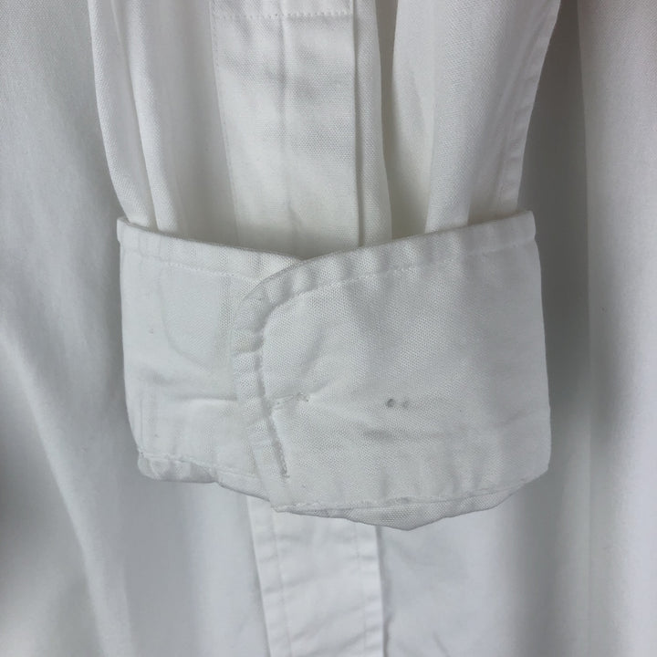 Ralph Lauren YARMOUTH long sleeve button down shirt, men's size L cotton white type Vintage Second Hand