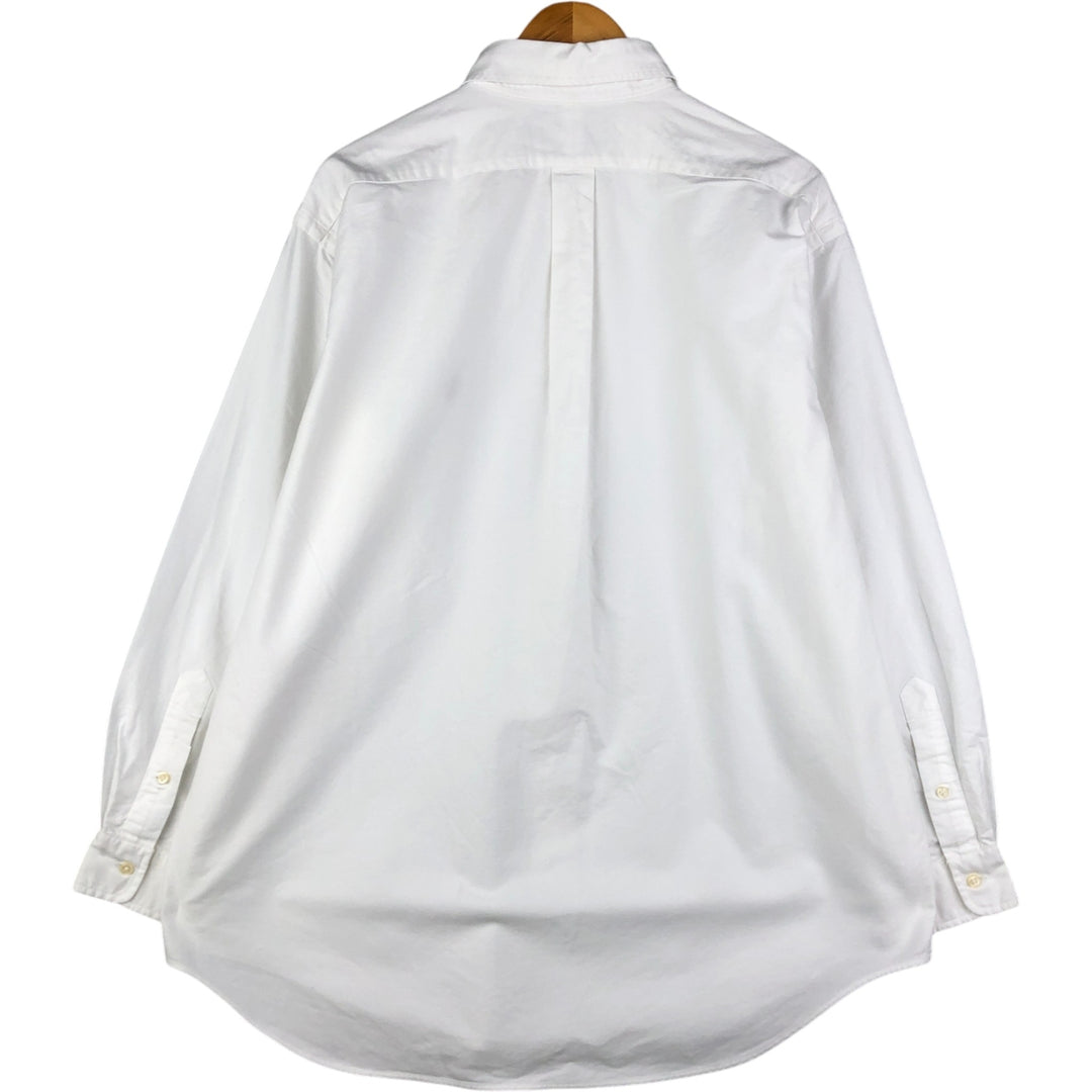 Ralph Lauren YARMOUTH long sleeve button down shirt, men's XL size cotton white type Vintage Second Hand