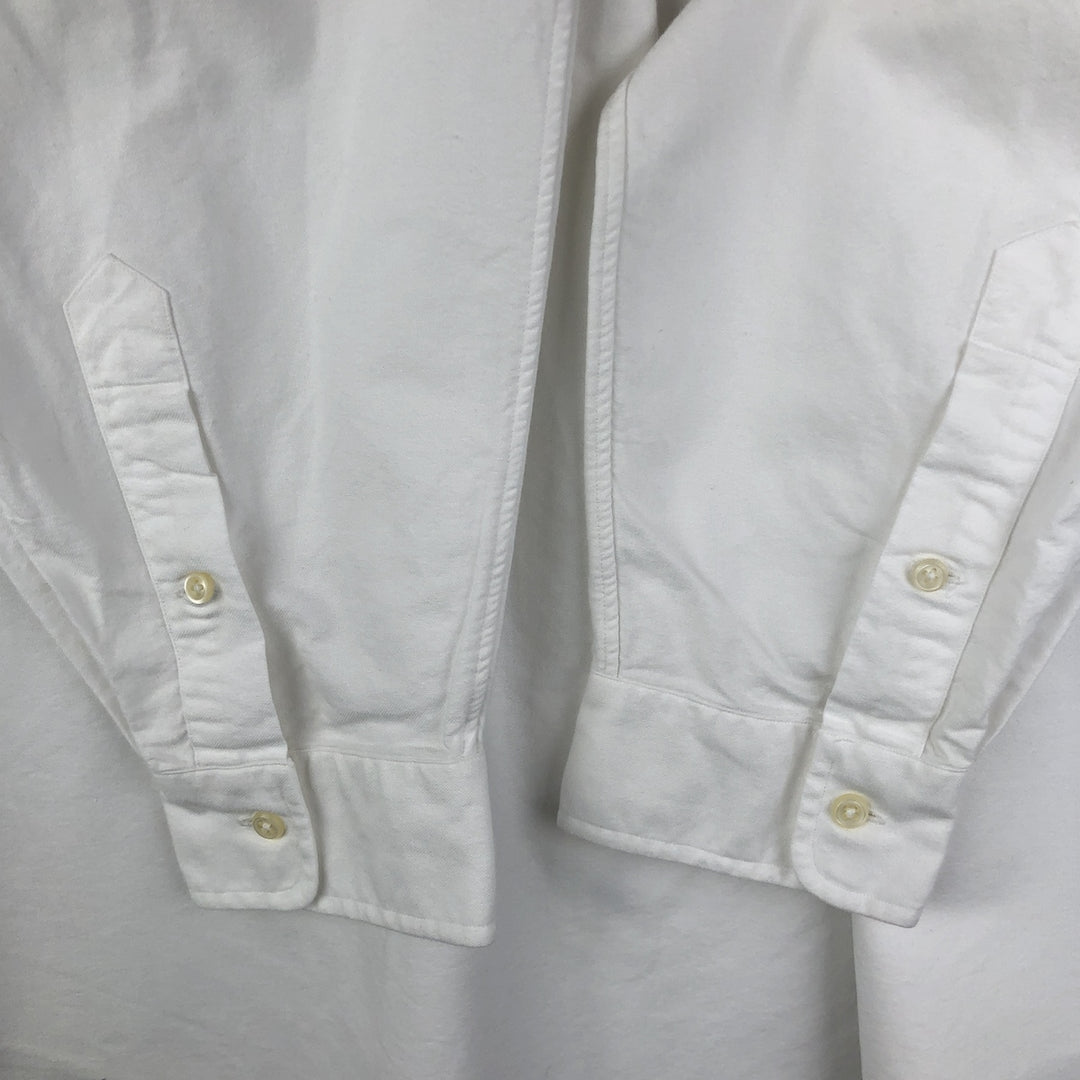 Ralph Lauren YARMOUTH long sleeve button down shirt, men's XL size cotton white type Vintage Second Hand