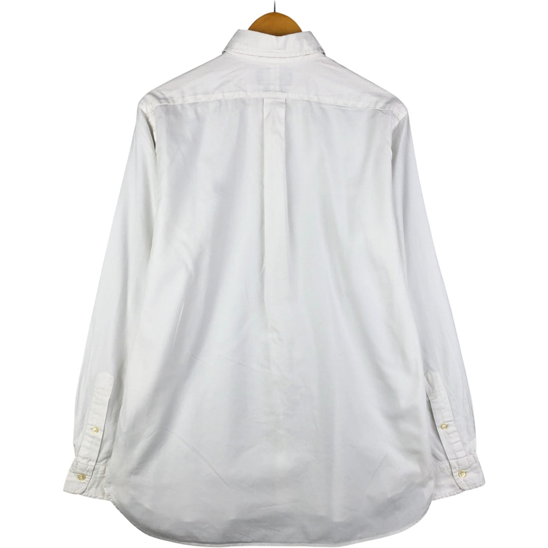 Ralph Lauren Custom Fit Dress Shirt, long-sleeved button-down shirt, men's size M cotton white type Vintage Second Hand