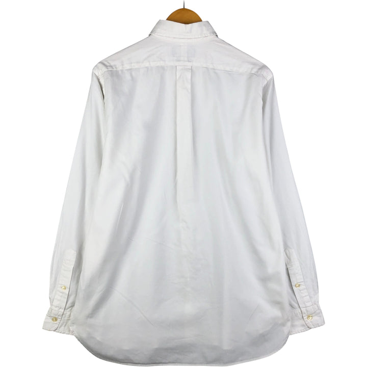 Ralph Lauren Custom Fit Dress Shirt, long-sleeved button-down shirt, men's size M cotton white type Vintage Second Hand