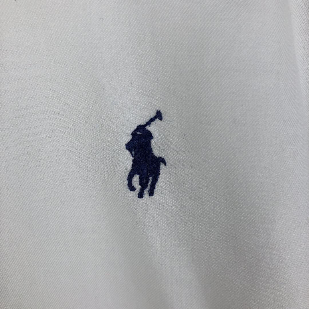 Ralph Lauren Custom Fit Dress Shirt, long-sleeved button-down shirt, men's size M cotton white type Vintage Second Hand