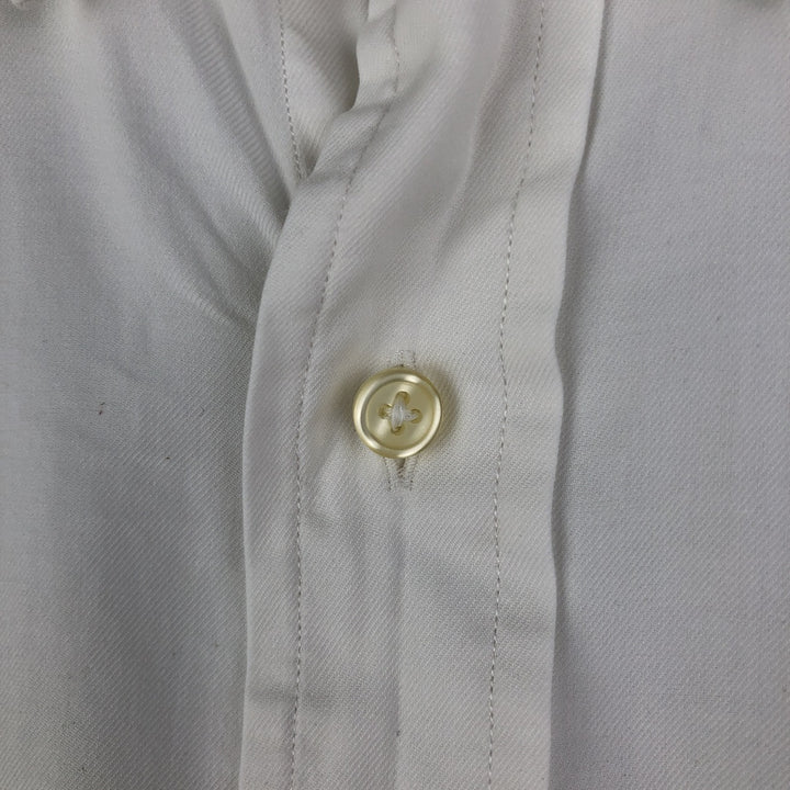 Ralph Lauren Custom Fit Dress Shirt, long-sleeved button-down shirt, men's size M cotton white type Vintage Second Hand