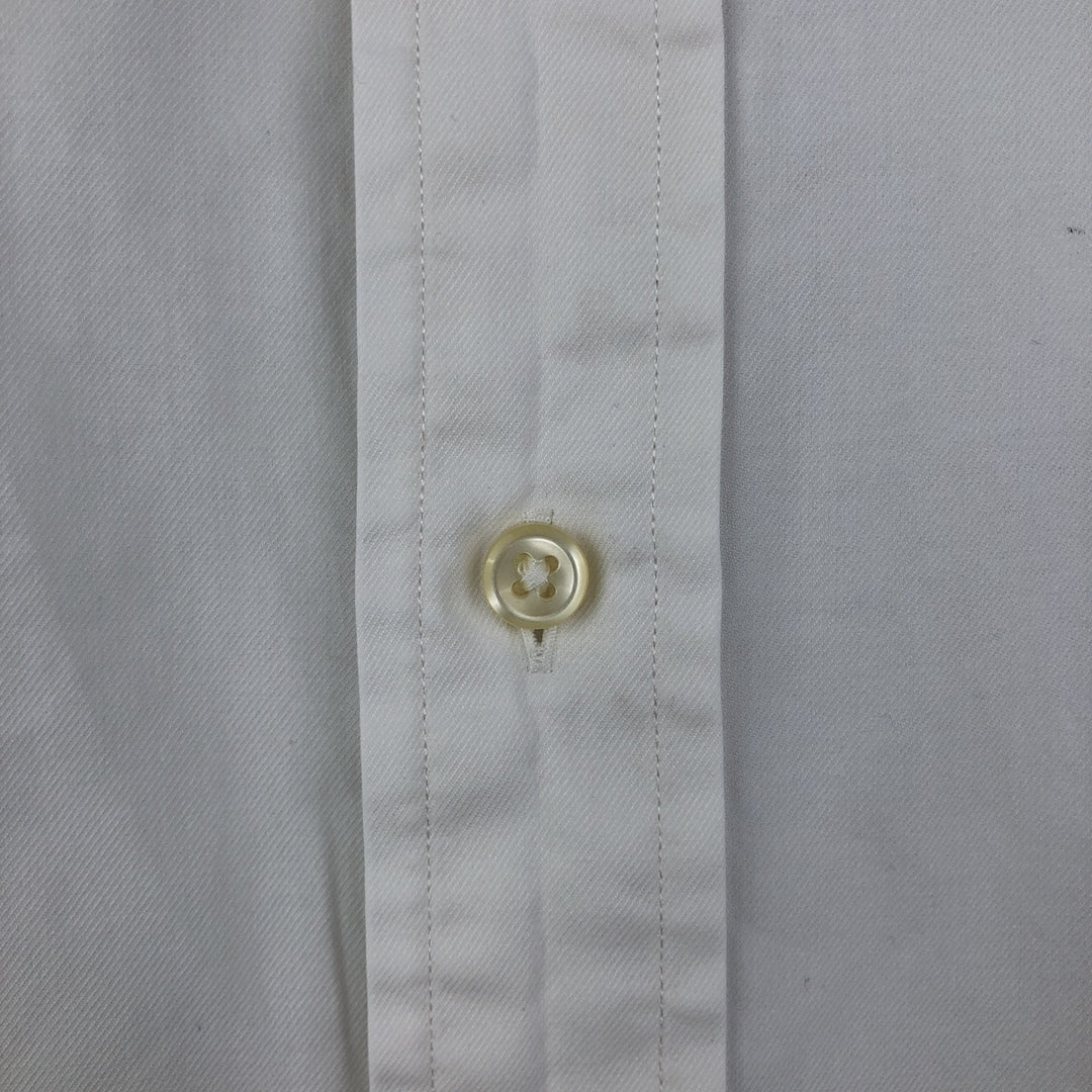 Ralph Lauren Custom Fit Dress Shirt, long-sleeved button-down shirt, men's size M cotton white type Vintage Second Hand
