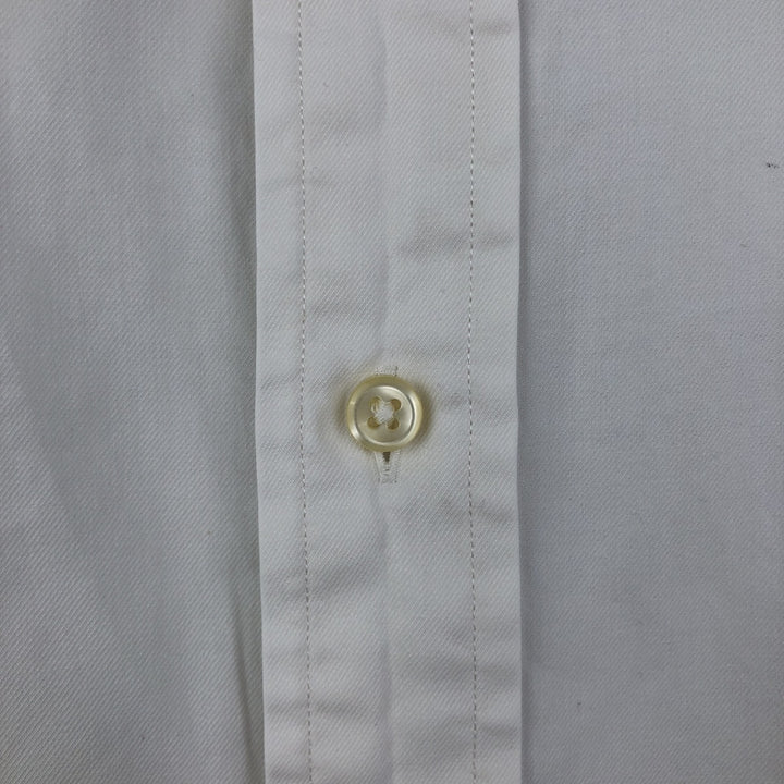 Ralph Lauren Custom Fit Dress Shirt, long-sleeved button-down shirt, men's size M cotton white type Vintage Second Hand