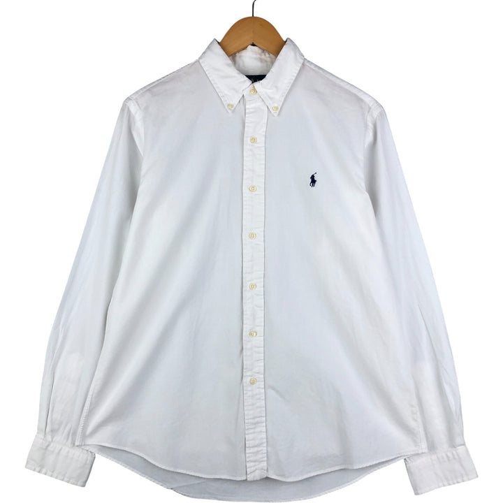 Ralph Lauren CUSTOM FIT long sleeve button down shirt, men's size L cotton white type Vintage Second Hand