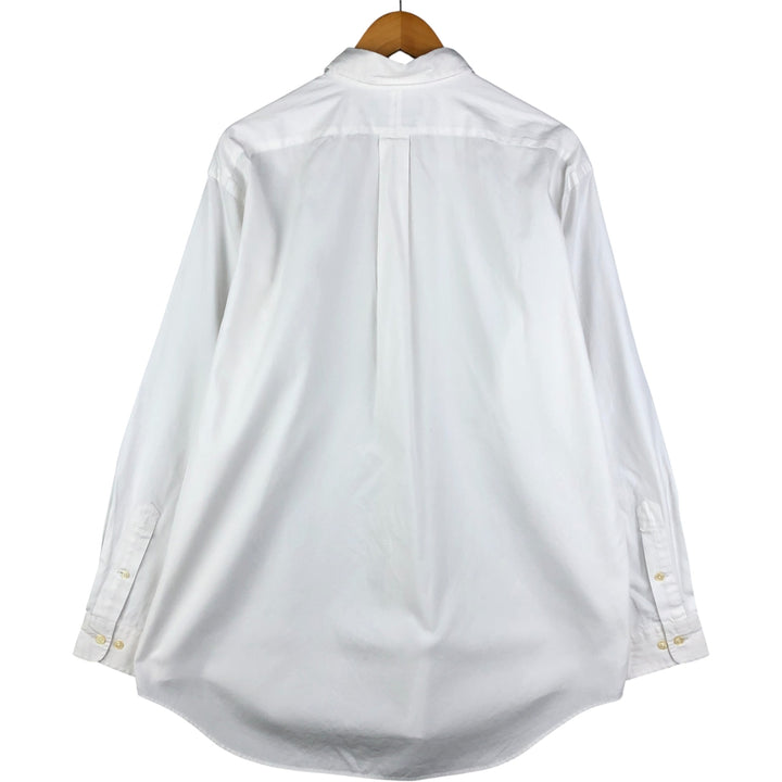 Ralph Lauren YARMOUTH long sleeve button down shirt, men's size L cotton white type Vintage Second Hand