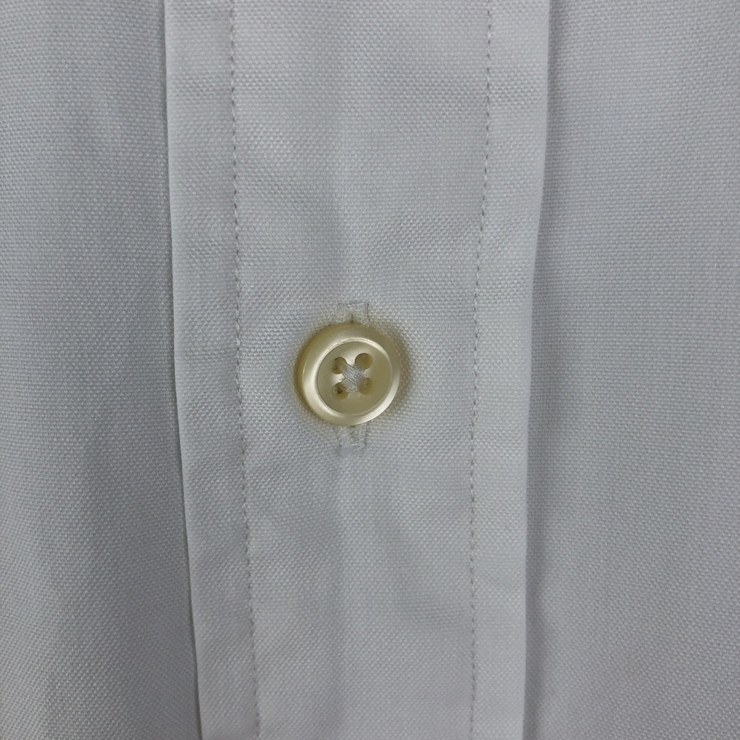 Ralph Lauren YARMOUTH long sleeve button down shirt, men's size L cotton white type Vintage Second Hand