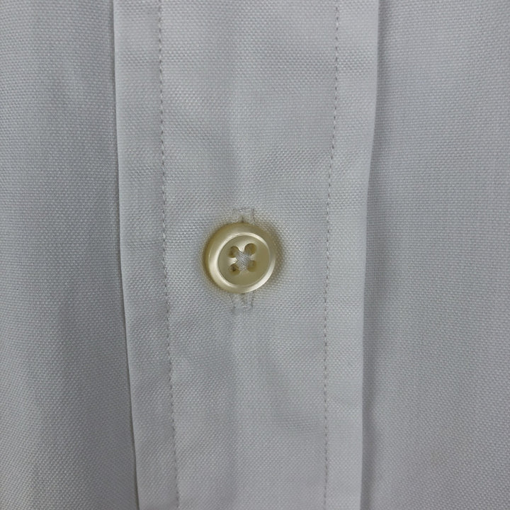 Ralph Lauren YARMOUTH long sleeve button down shirt, men's size L cotton white type Vintage Second Hand