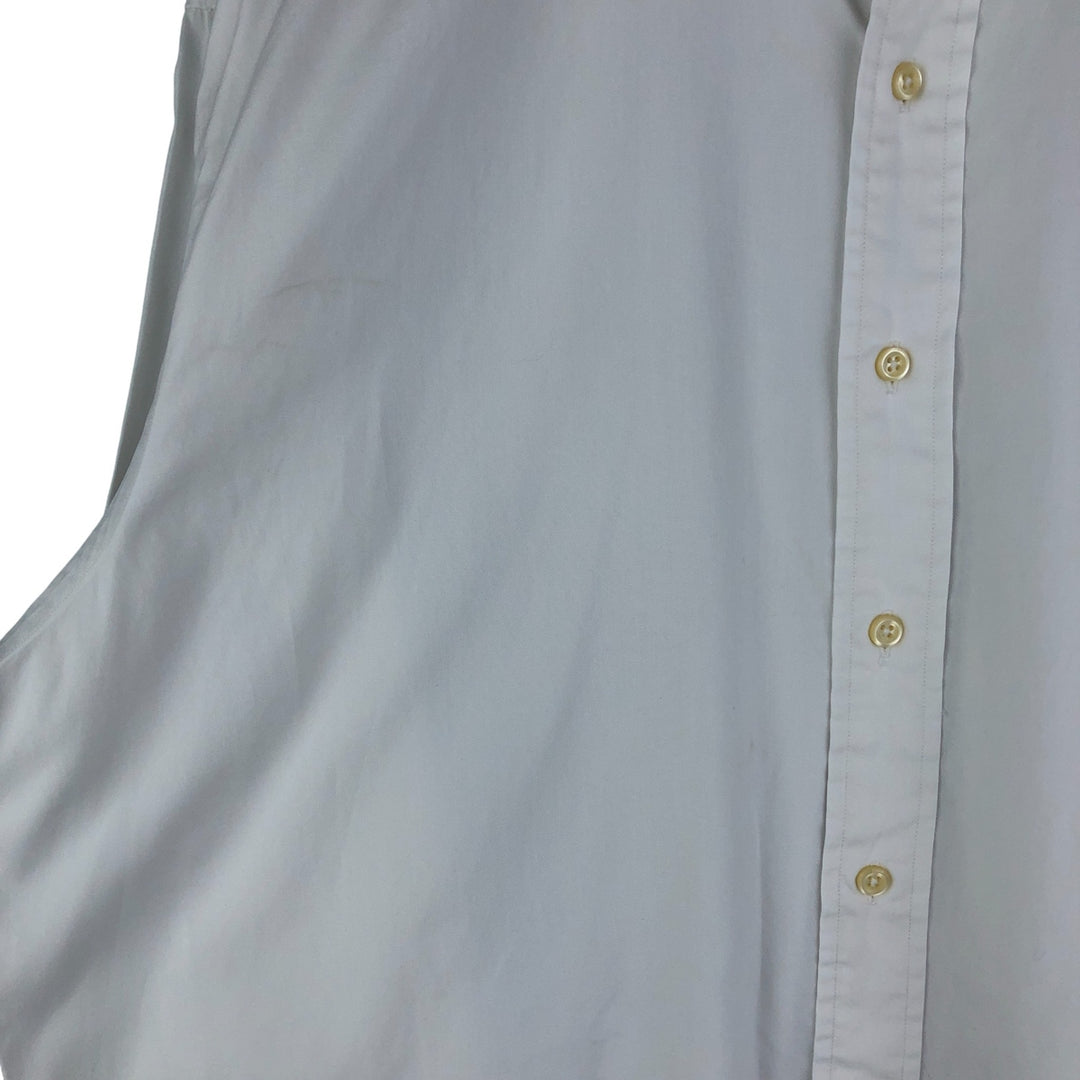 Ralph Lauren YARMOUTH long sleeve button down shirt, men's size L cotton white type Vintage Second Hand