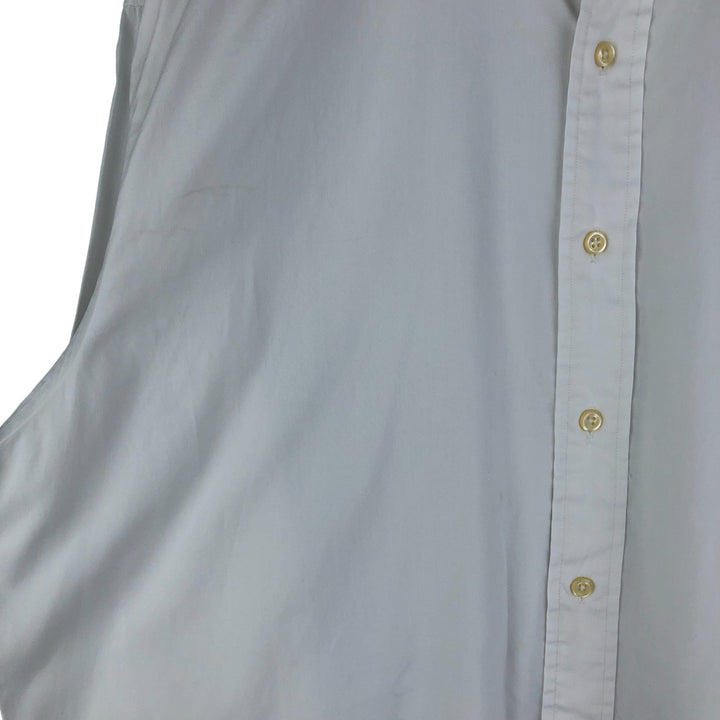 Ralph Lauren YARMOUTH long sleeve button down shirt, men's size L cotton white type Vintage Second Hand
