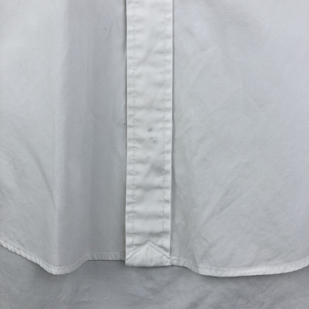 Ralph Lauren YARMOUTH long sleeve button down shirt, men's size L cotton white type Vintage Second Hand
