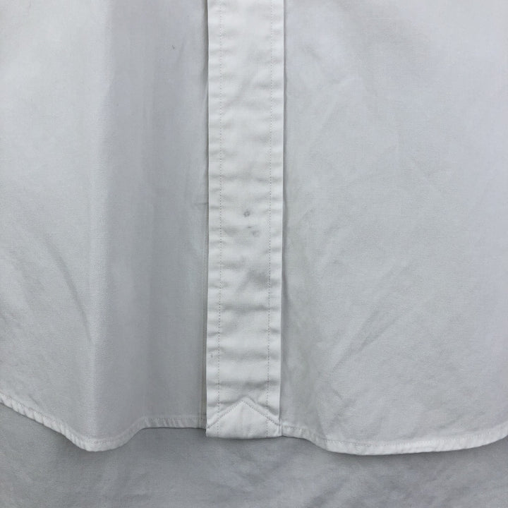Ralph Lauren YARMOUTH long sleeve button down shirt, men's size L cotton white type Vintage Second Hand