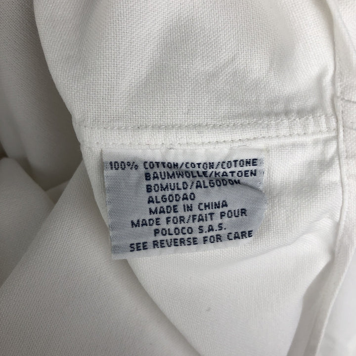 Ralph Lauren BLAKE long sleeve button down shirt, men's XL size cotton white type Vintage Second Hand