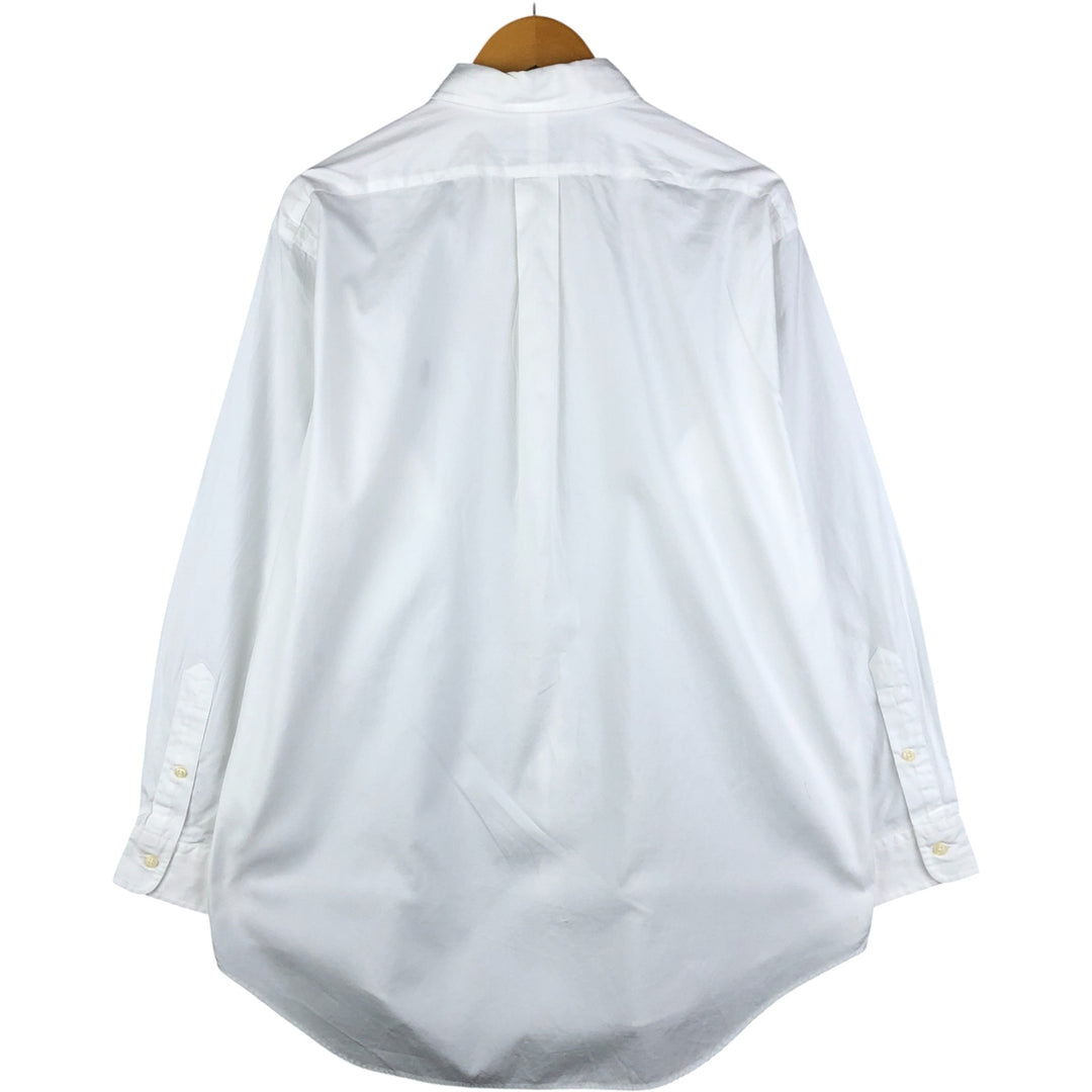Ralph Lauren YARMOUTH long sleeve button down shirt, men's size L cotton white type Vintage Second Hand