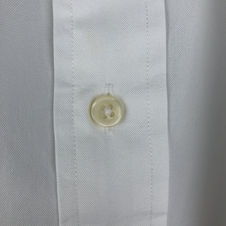 Ralph Lauren YARMOUTH long sleeve button down shirt, men's size L cotton white type Vintage Second Hand