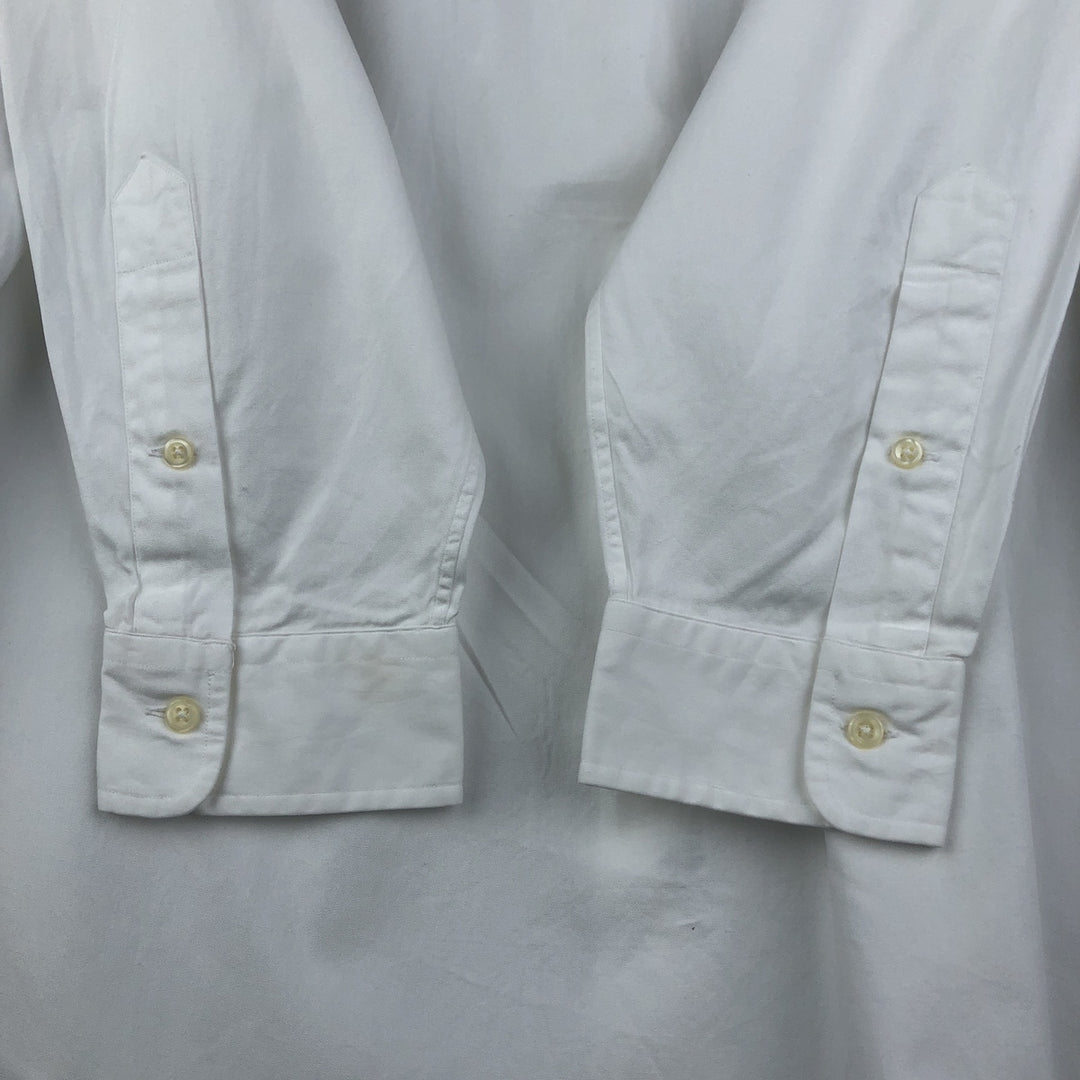 Ralph Lauren YARMOUTH long sleeve button down shirt, men's size L cotton white type Vintage Second Hand