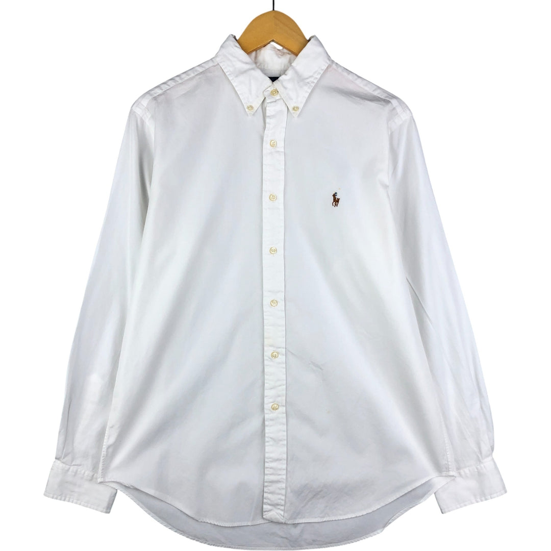Ralph Lauren Classic Fit Long Sleeve Button Down Shirt, Men's Size L cotton white type Vintage Second Hand