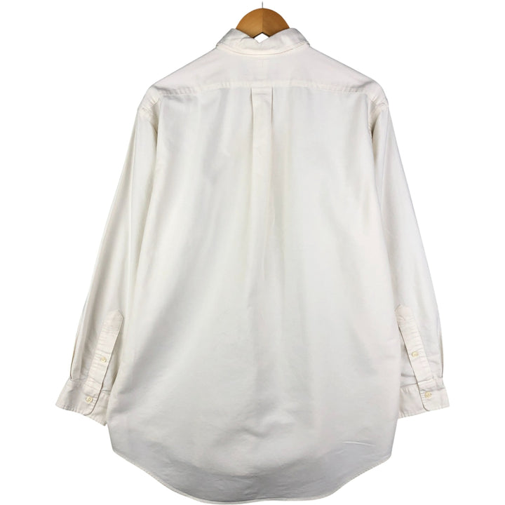 Ralph Lauren YARMOUTH long sleeve button down shirt, men's size L cotton unbleached Vintage Second Hand