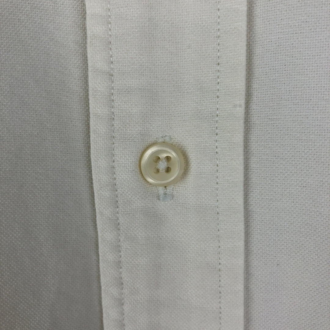 Ralph Lauren YARMOUTH long sleeve button down shirt, men's size L cotton unbleached Vintage Second Hand