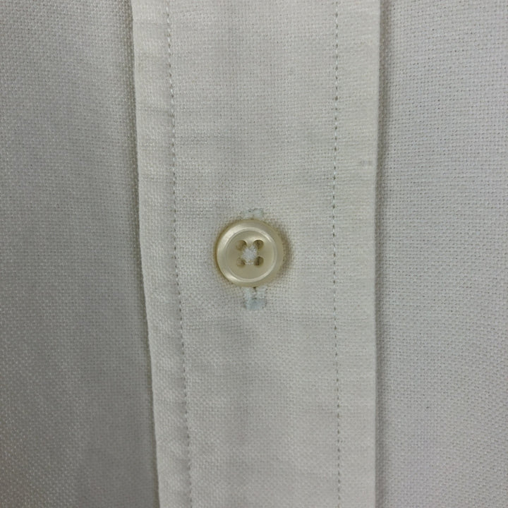 Ralph Lauren YARMOUTH long sleeve button down shirt, men's size L cotton unbleached Vintage Second Hand