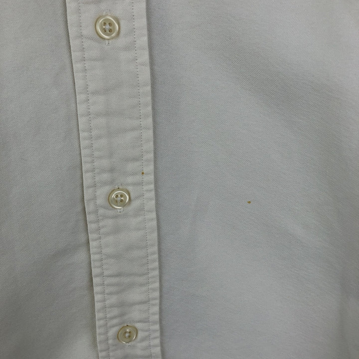 Ralph Lauren YARMOUTH long sleeve button down shirt, men's size L cotton unbleached Vintage Second Hand