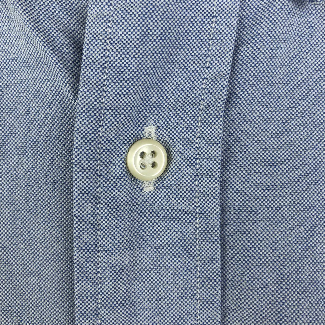 Ralph Lauren POLO GOLF long-sleeved button-down shirt, men's size L cotton Blue type light blue Vintage Second Hand