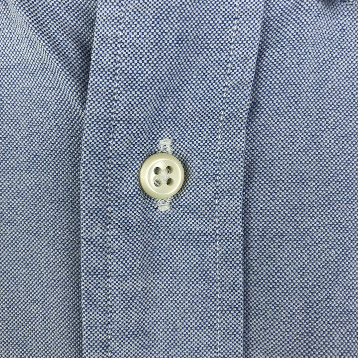 Ralph Lauren POLO GOLF long-sleeved button-down shirt, men's size L cotton Blue type light blue Vintage Second Hand