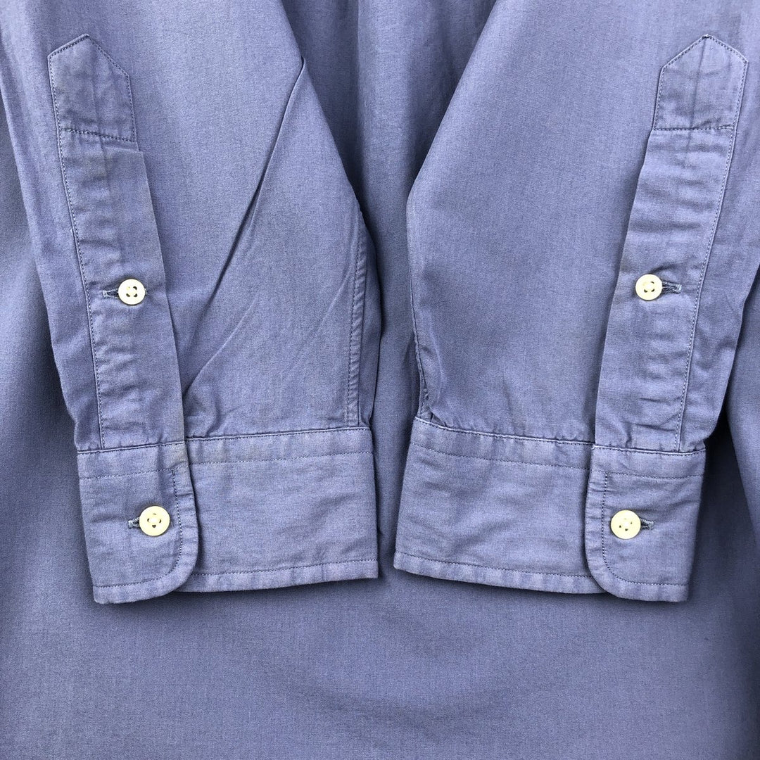 Ralph Lauren BLAKE long sleeve button down shirt, men's size L cotton Purple type blue-purple Vintage Second Hand
