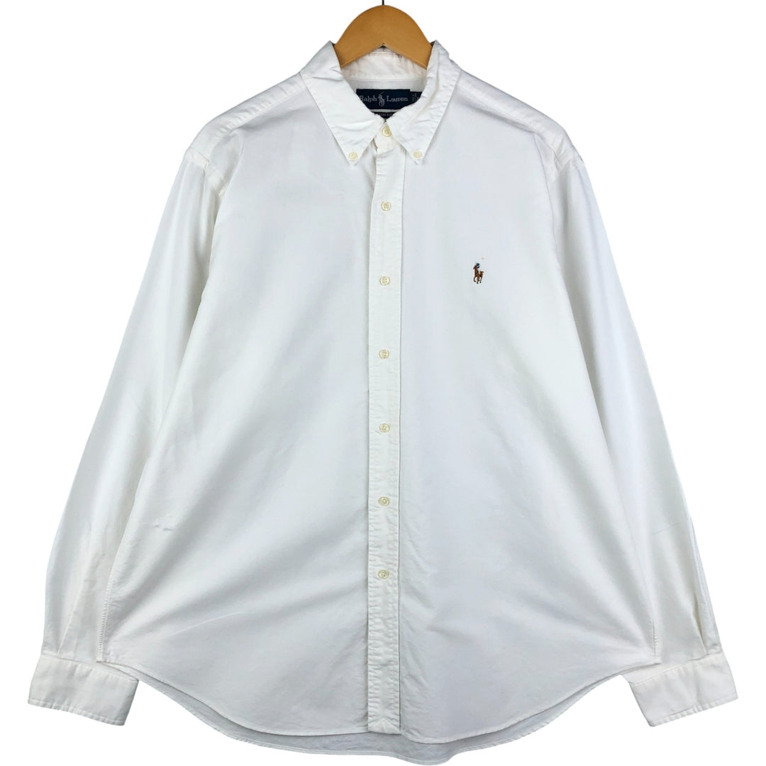 Ralph Lauren Classic Fit Long Sleeve Button Down Shirt Men's XL cotton white type Vintage Second Hand
