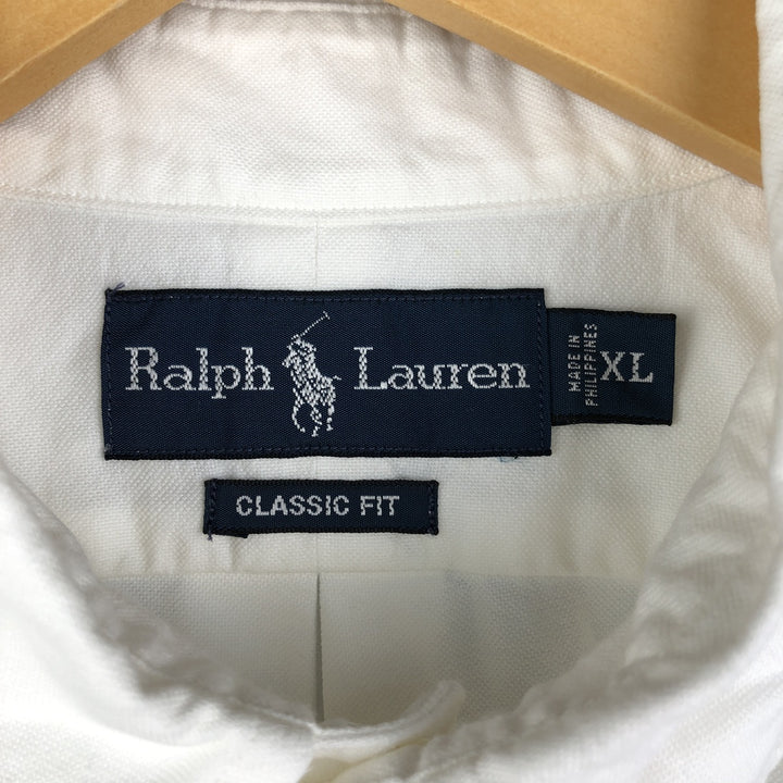 Ralph Lauren Classic Fit Long Sleeve Button Down Shirt Men's XL cotton white type Vintage Second Hand
