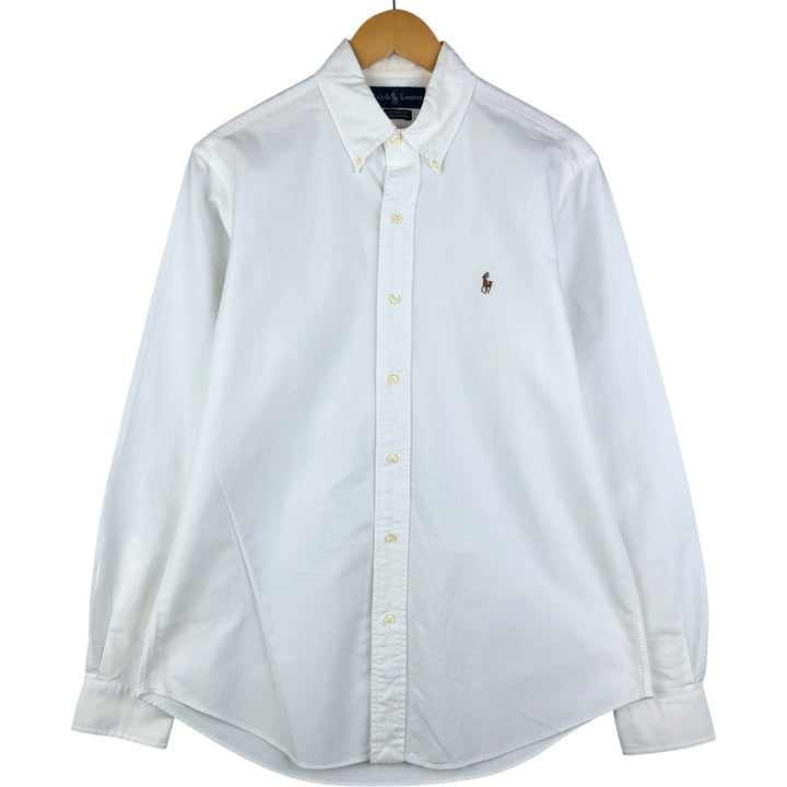 Ralph Lauren CUSTOM FIT long sleeve button down shirt, men's size M cotton white type Vintage Second Hand