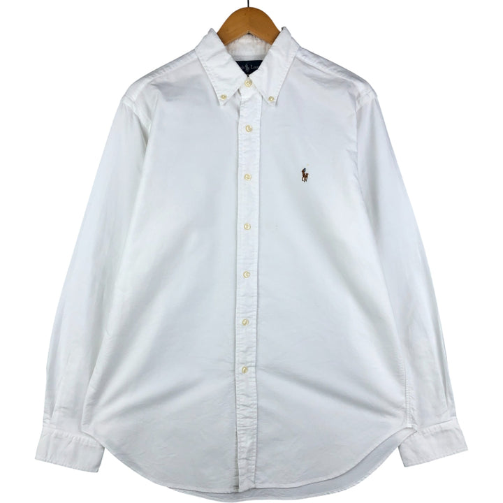Ralph Lauren Classic Fit Long Sleeve Button Down Shirt, Men's Size L cotton white type Vintage Second Hand