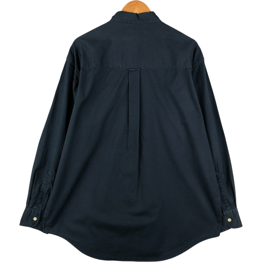 Ralph Lauren Chaps long-sleeved button-down shirt, men's size L cotton black type Vintage Second Hand