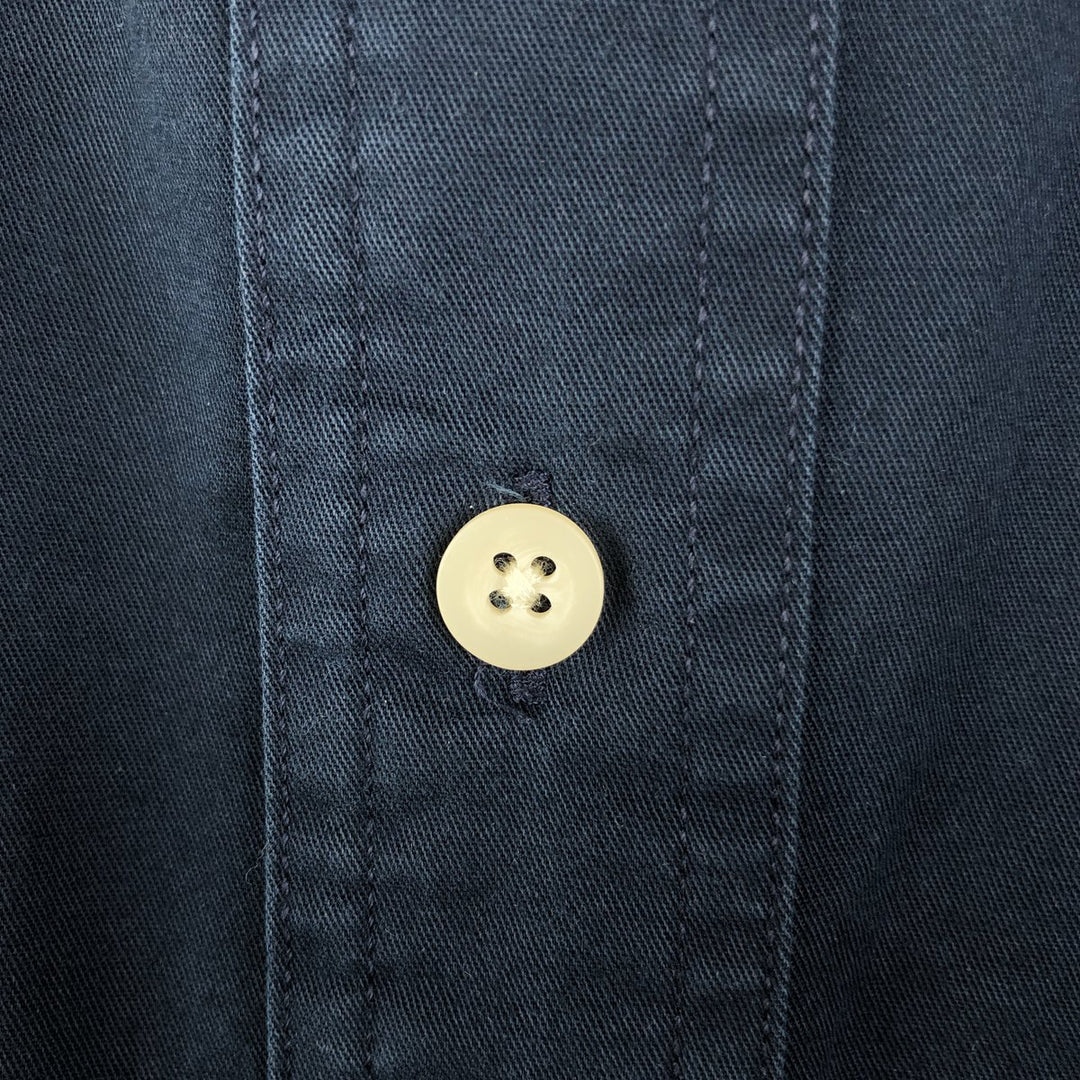Ralph Lauren Chaps long-sleeved button-down shirt, men's size L cotton black type Vintage Second Hand