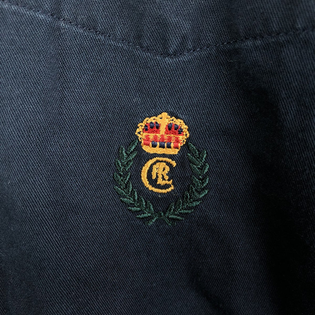 Ralph Lauren Chaps long-sleeved button-down shirt, men's size L cotton black type Vintage Second Hand