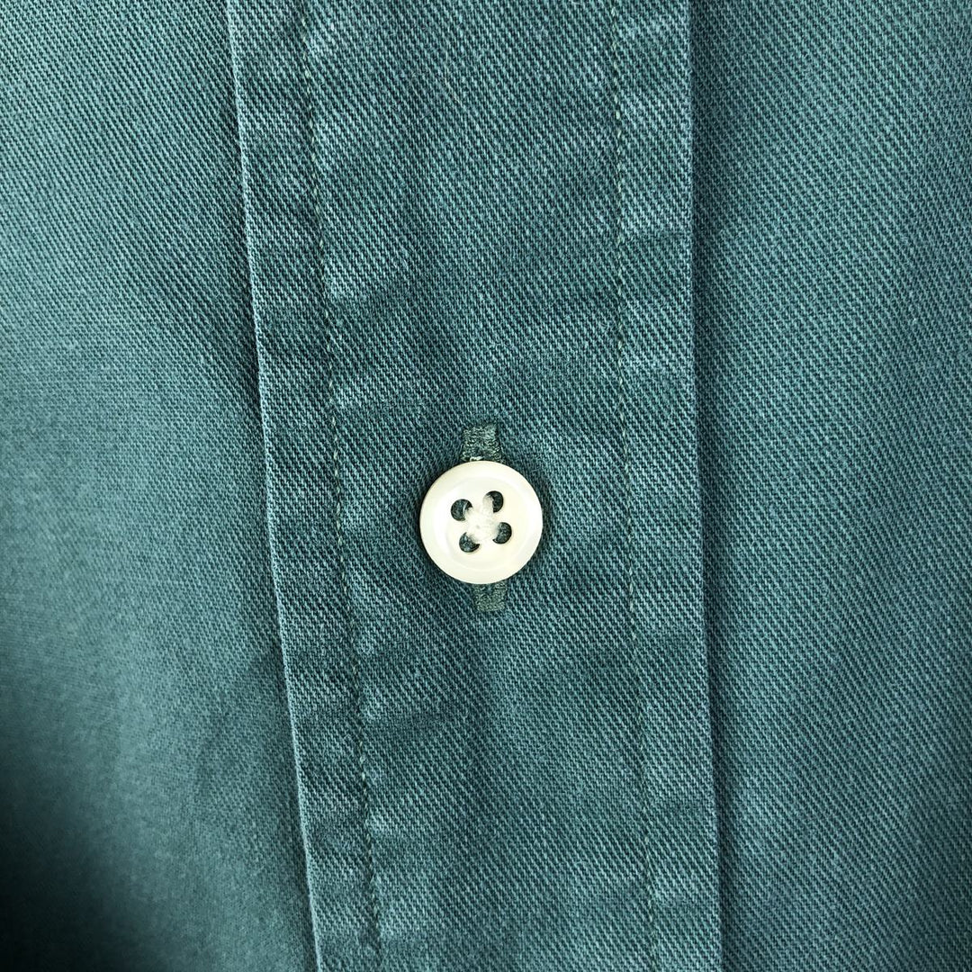 Ralph Lauren long sleeve button down shirt, men's XL size cotton green type Vintage Second Hand