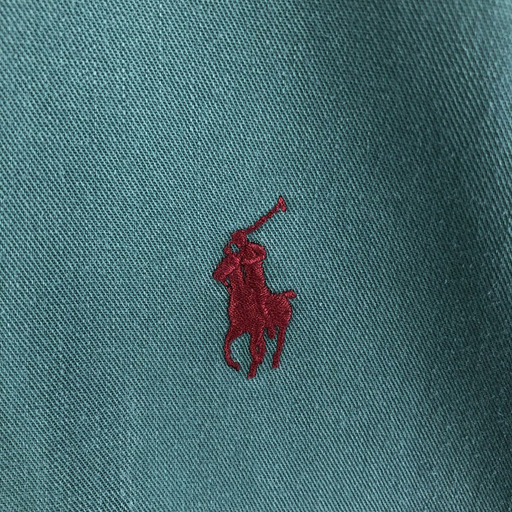 Ralph Lauren long sleeve button down shirt, men's XL size cotton green type Vintage Second Hand