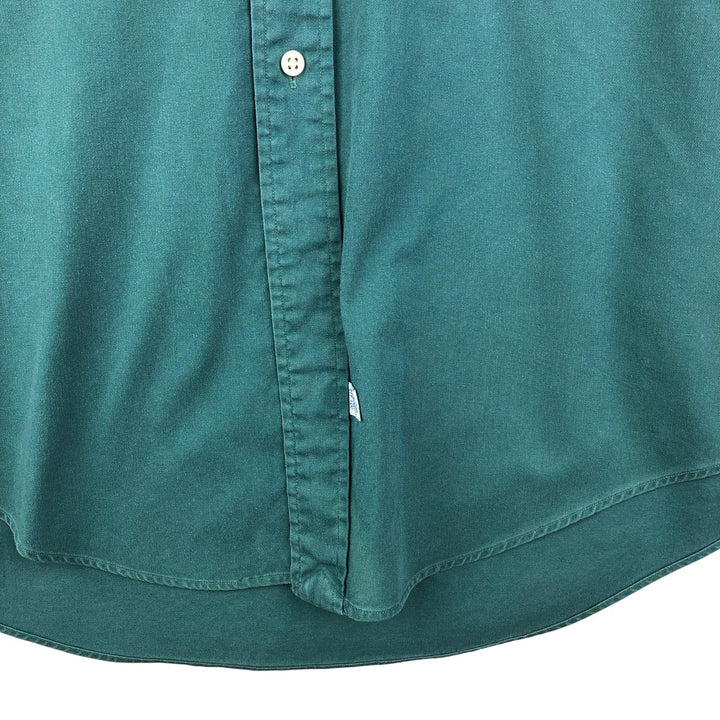 Ralph Lauren long sleeve button down shirt, men's XL size cotton green type Vintage Second Hand