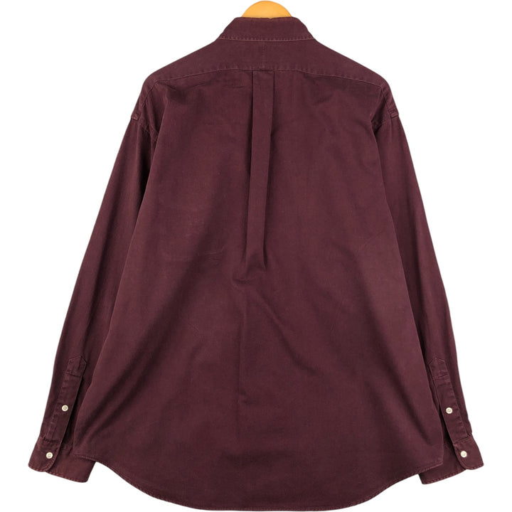 Ralph Lauren TILDEN long sleeve button down shirt, men's XL size cotton wine-red Vintage Second Hand