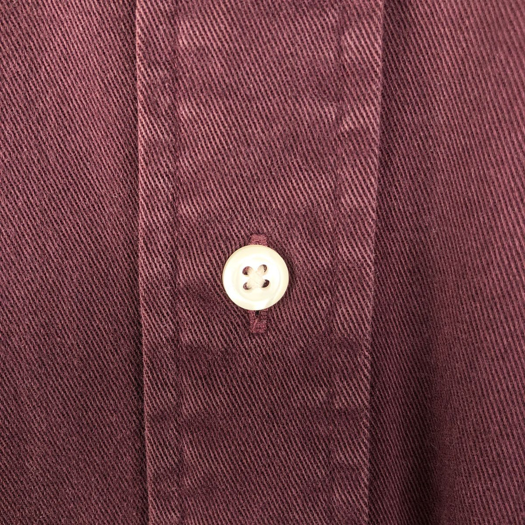 Ralph Lauren TILDEN long sleeve button down shirt, men's XL size cotton wine-red Vintage Second Hand