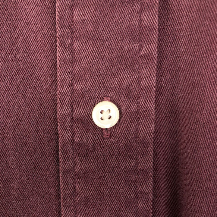 Ralph Lauren TILDEN long sleeve button down shirt, men's XL size cotton wine-red Vintage Second Hand