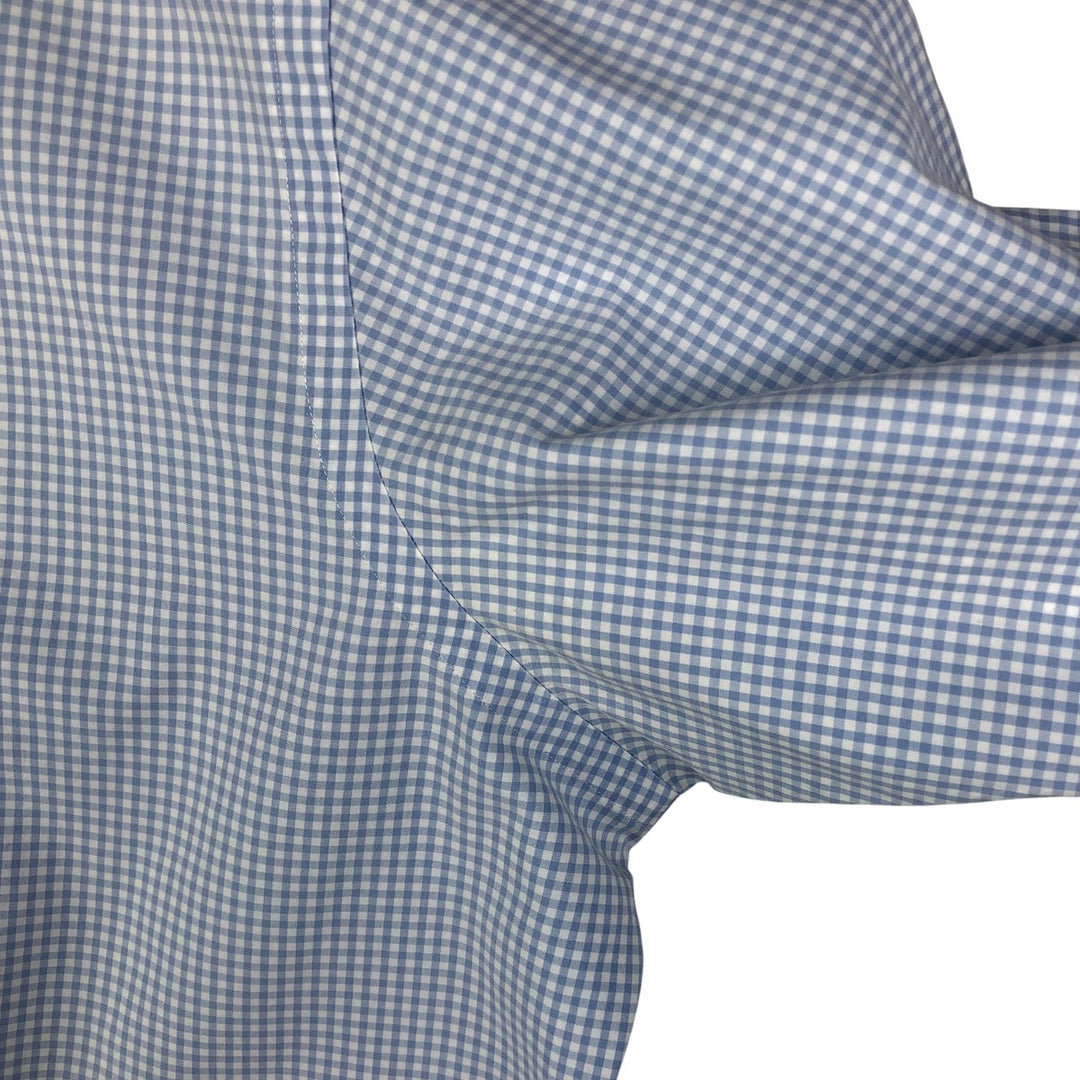 Ralph Lauren Classic Fit Gingham Check Long Sleeve Button-Down Check Shirt, Men's Size L cotton white type Vintage Second Hand