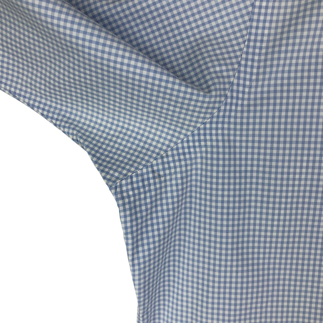 Ralph Lauren Classic Fit Gingham Check Long Sleeve Button-Down Check Shirt, Men's Size L cotton white type Vintage Second Hand