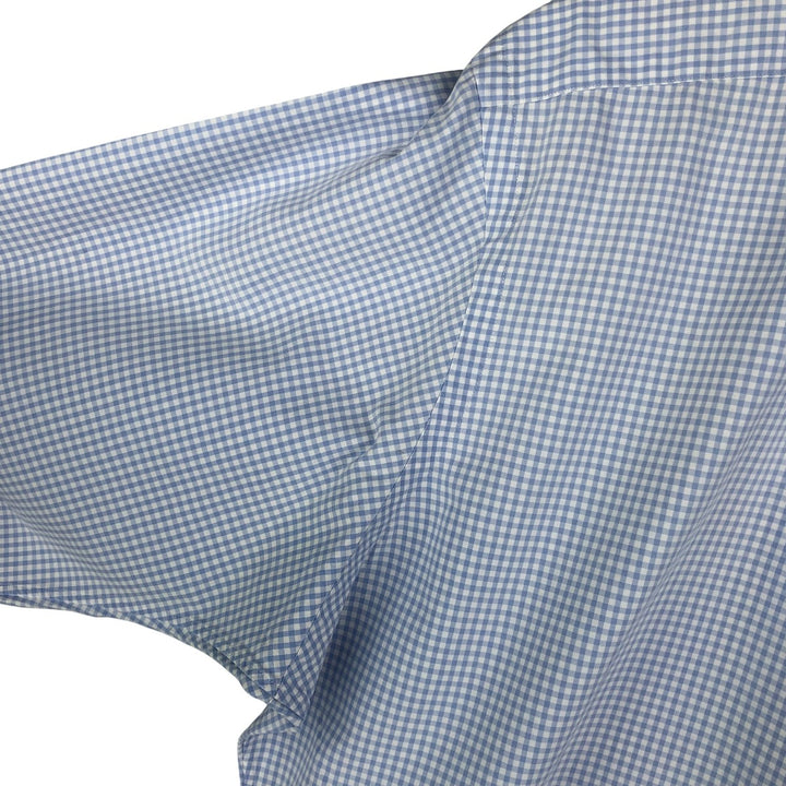Ralph Lauren Classic Fit Gingham Check Long Sleeve Button-Down Check Shirt, Men's Size L cotton white type Vintage Second Hand