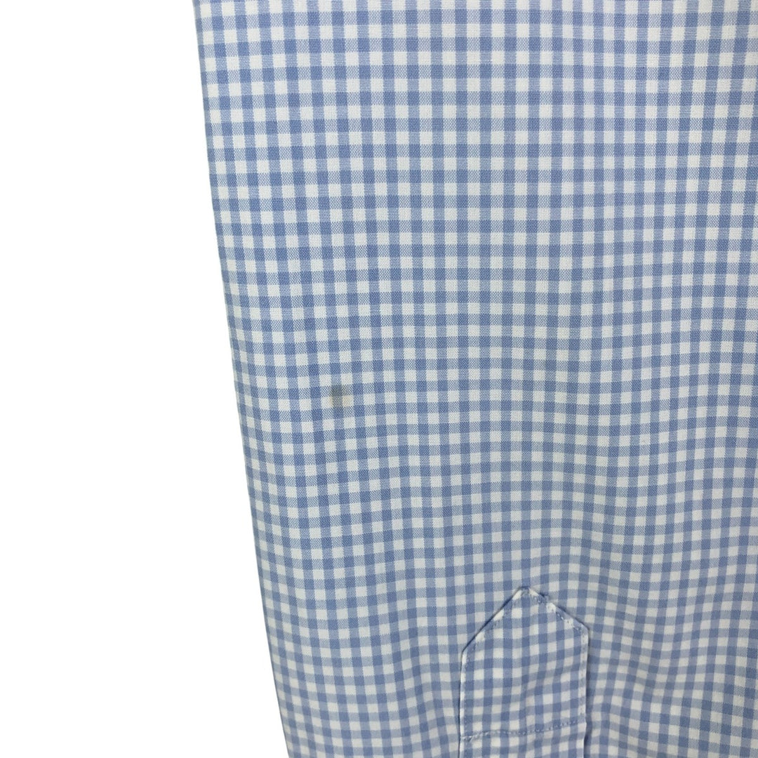 Ralph Lauren Classic Fit Gingham Check Long Sleeve Button-Down Check Shirt, Men's Size L cotton white type Vintage Second Hand